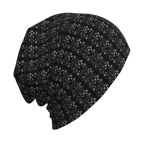 sackhg Supernatural Symbols Black Print Winter Beanie Hat Men Women Soft Lightweight Thermal Cap for Outdoor Skiing Wear