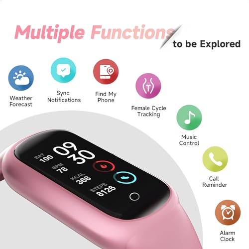 TOOBUR Fitness Tracker Watch with Heart Rate/Sleep Tracker/IP68 Waterproof, Activity Tracker with Pedometer Step Counter, ...