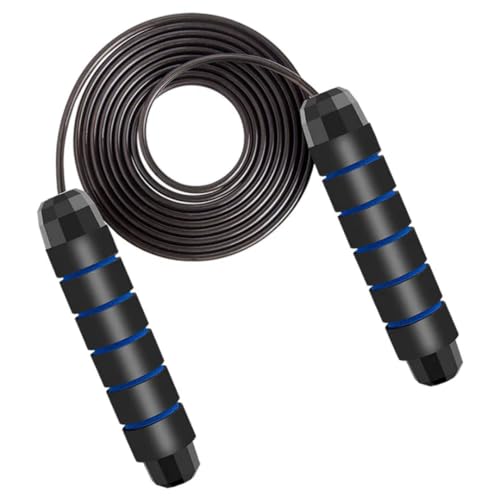Adjustable Jump Rope for Fitness – Tangle-Free Speed Rope with Comfortable Foam Handles Detachable Metal Bar for Cardio, W...