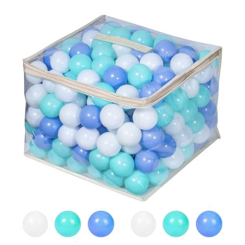 MoonxHome Ball Pit Balls for Toddlers, BPA Free Crush Proof Plastic Toy Balls for Ball Pit, Children's Pool Water Toys, Ma...