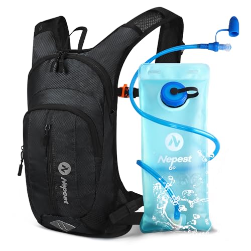 Nepest Hydration Pack Backpack for Women & Men, Lightweight Water Backpack with 2L Water Bladder for Hiking Cycling Runnin...