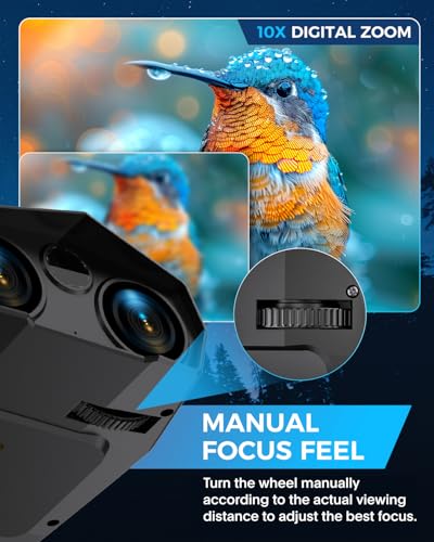 Night Vision Goggles, Night Vision Binoculars for Adults, 5000mAh Rechargeable Infrared Binoculars with 3'' Large Screen, ...