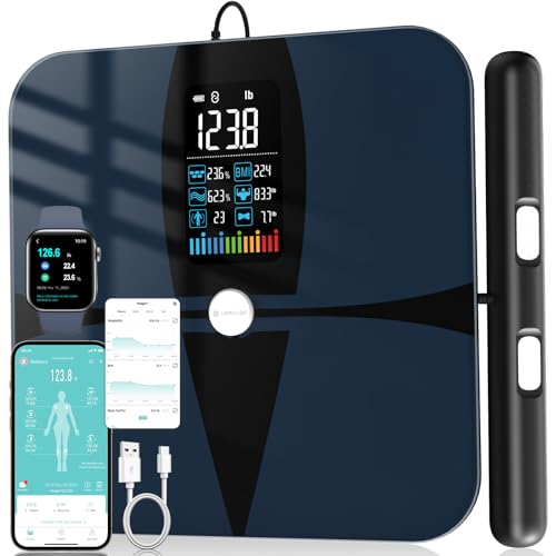 Lepulse Body Composition Scale, 8 Electrode Bathroom Smart Scale with BMI, Body Fat, Muscle Mass, Scale for Body Weight an...