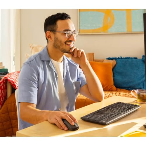 Logitech MK295 Wireless Mouse & Keyboard Combo with SilentTouch Technology, Full Numpad, Advanced Optical Tracking, Lag-Fr...