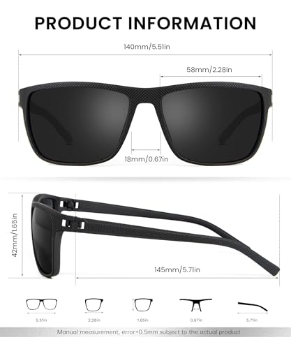CIFOYA Sunglasses-Men Polarized Mens Sunglasses: Classic Women Sun Glasses UV Protection for Fishing Driving Golf