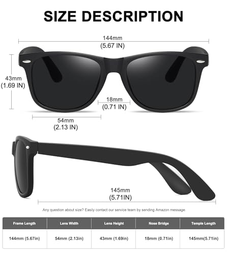 MEETSUN Polarized Sunglasses for Women Men Classic Retro Trendy Driving Sun Glasses UV400 Protection (3 Pack)