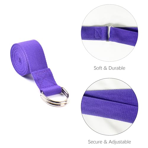 SAMTKA 2 Yoga Blocks Supportive Accessories including 2 Knee Pads, 2 With Strap To Put Less Weight On Wrists, 1 Muscle Mas...