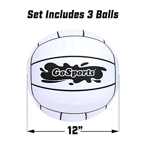 GoSports 12 Inch XL Inflatable Volleyball, 3 Pack - Easier Rallies on an Epic Scale for All Skill Levels