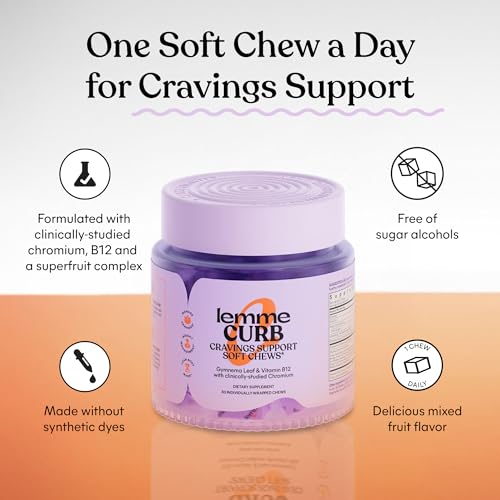 Lemme Curb Cravings Soft Chews - Manage Appetite, Support Metabolism & Lean Body w/Clinically Studied Chromium, Gymnema & ...