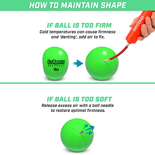 GoSports Weighted Training Balls - Choose Baseball or Softball - Hitting & Pitching Training for All Skill Levels - Improv...