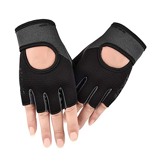HinyBoeh Workout-Gloves for Men & Women - Fingerless Gym Gloves with Non-Slip Palm Breathable Lightweight for Weightliftin...