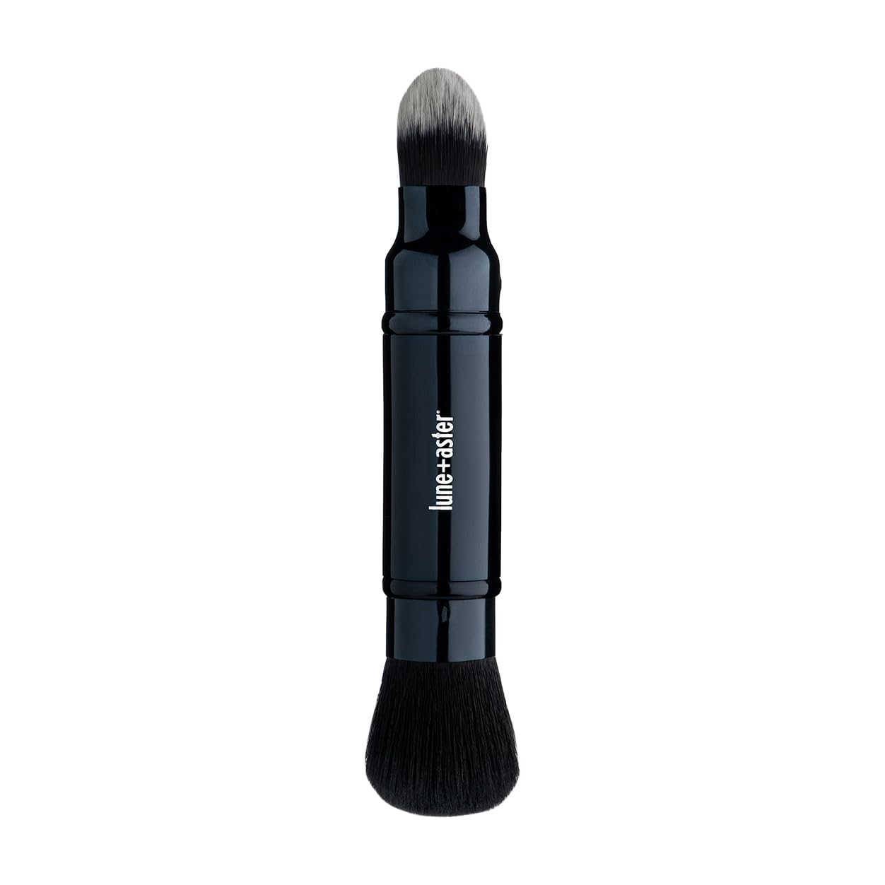 Lune+Aster Complexion Duo Brush - Multi-tasking, dual-ended vegan complexion brush