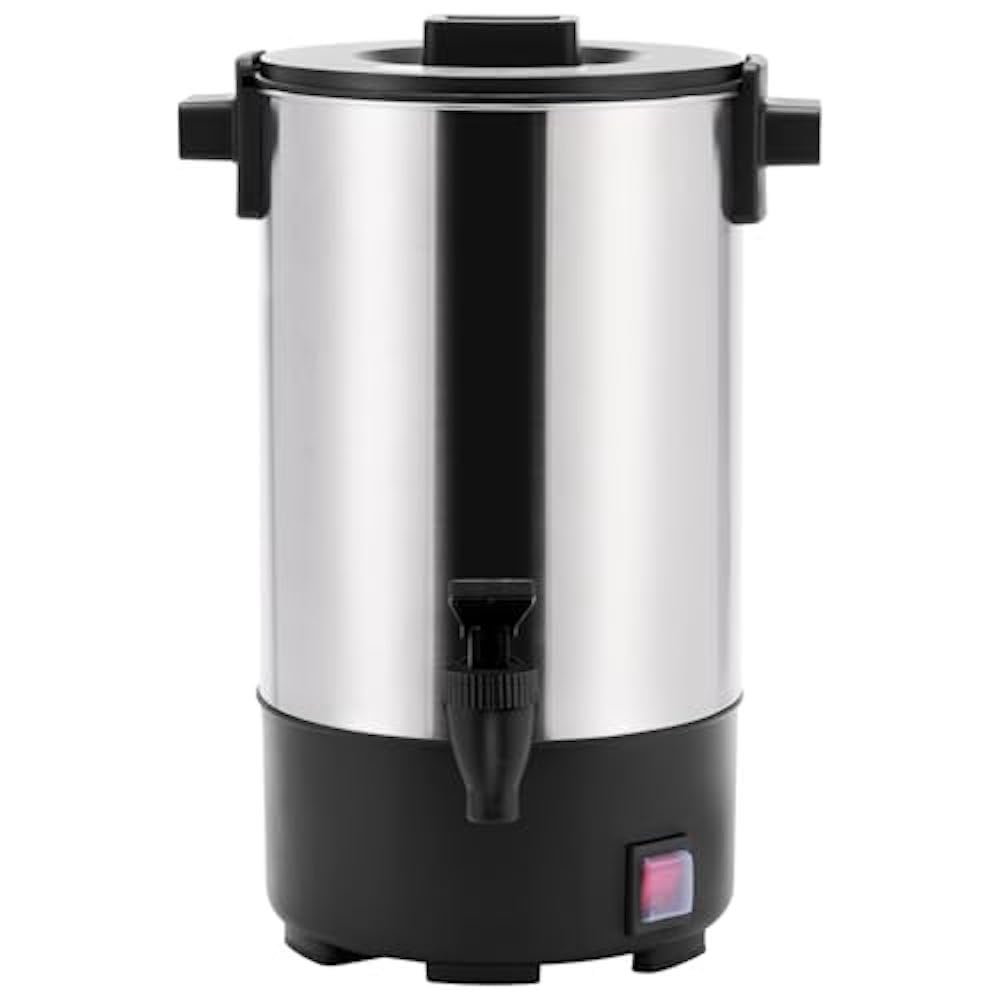 SYBO SR-CP Commercial Grade Stainless Steel Percolate Coffee Maker Hot Water Urn for Catering, 30-Cup, 4.5L, Black