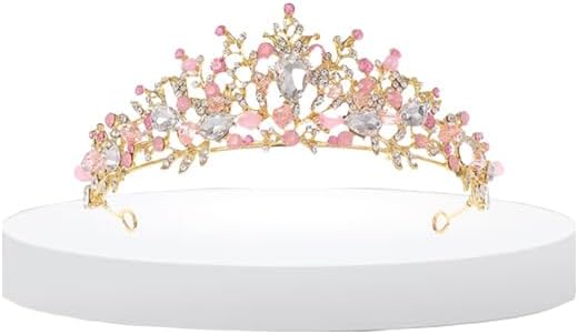 Meckerni Crystal Tiara Crown For Girls,Rhinestone Crown Headband Wedding Bridal Hair Accessories Birthday Prom Gift