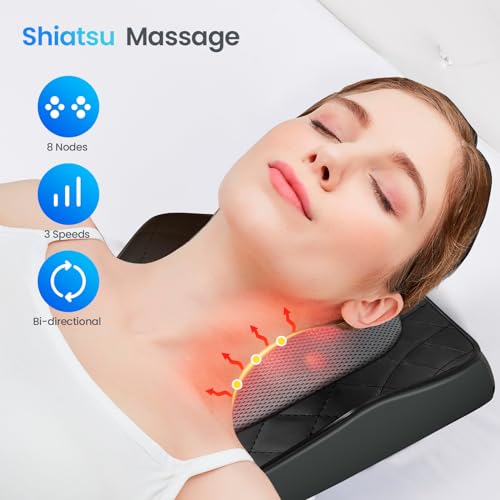 CuPiLo Back and Neck Massager, FSA Eligible HSA Store Massager for Pain Relief Deep Tissue, Heated Massage with Vibration,...