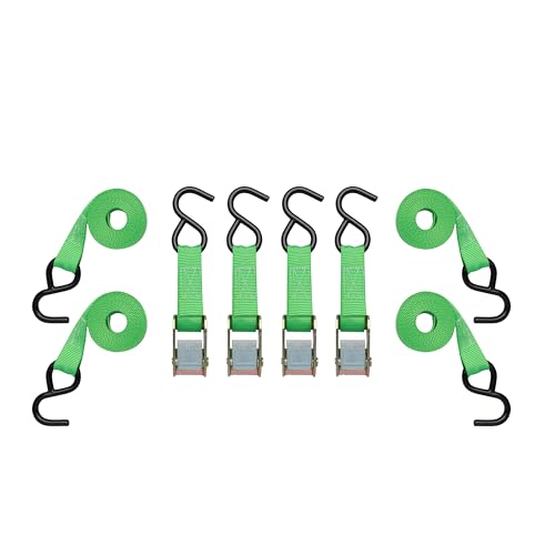 SmartStraps 10-Foot Cambuckle (4pk) 900 lbs Break Strength, 300 lbs Safe Work Load– Tie Down Fragile and Lighter Loads for...