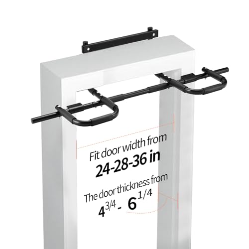 NOWAKE New Version Multi-Grip Pull up bar For Doorway,330lbs Heavy Duty 47.3 Inch Extra Width Portable Functional Ergonomi...