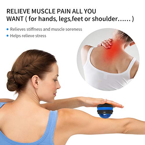 Coolrunner Massage Ball, Manual Roller Massager, 2-Pack Handheld Self Massage Therapy and Relax Full Body Tools for Sore M...