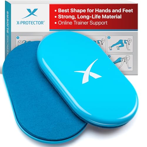 X-Protector Sliders for Working Out - 2 PCS - Double-Sided Exercise Sliders for Hard & Carpeted Floors - Gliders for Exerc...
