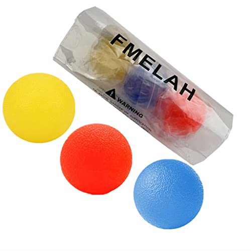 FMELAH 3 Resistance Levels Hand Exercise Balls, Stress Balls for Adults, Squeeze Balls for Physical Therapy, Hand Grip Str...