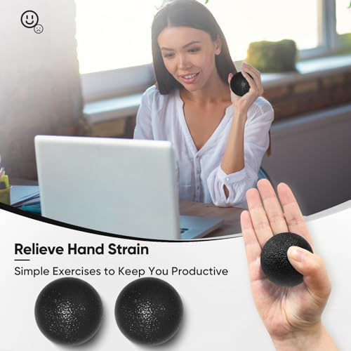 FitBeast Stress Balls for Adults, Hand Exercise Balls 6 Pack, Stress Relief & Grip Strength Trainer, Squishy Balls & Squee...