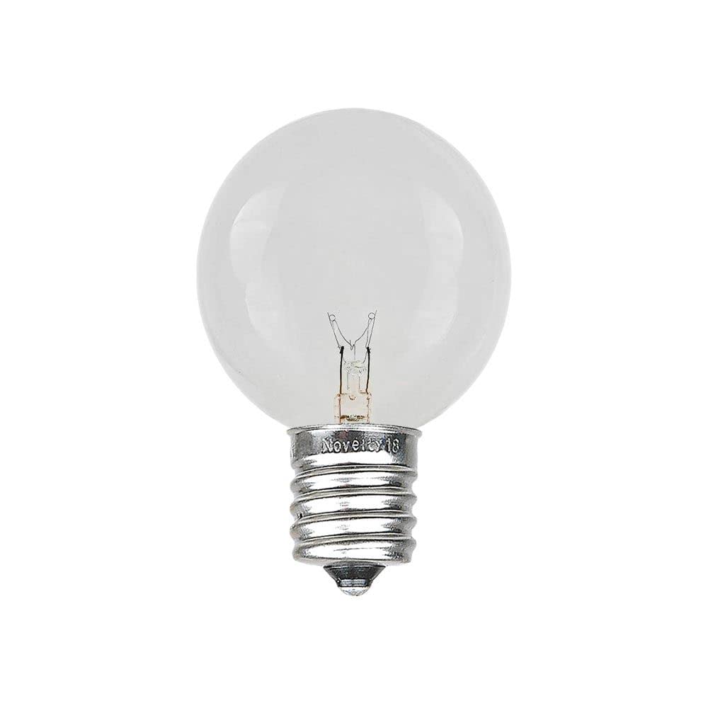 Novelty Lights 25 Pack G30 Warm White Outdoor Globe Light Bulbs  Glass Vintage Filament  Globe String Lights Replacement