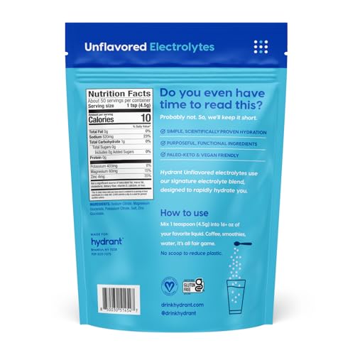 Hydrant - Bulk Fasting Electrolyte Hydration Powder, 50 Servings Sugar-Free Fasting Supplement Powder - Zero Sugar Flavorl...