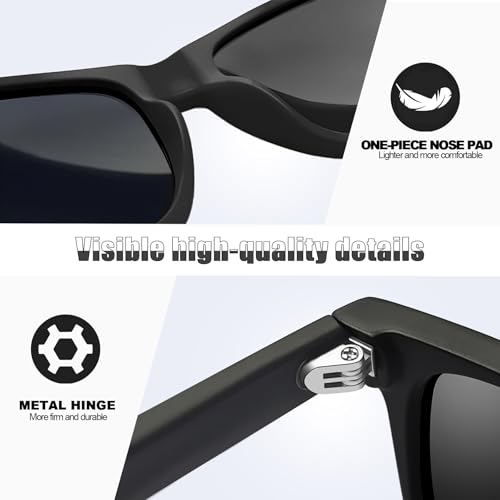 Joopin Square Sunglasses Polarized UV Protection Trendy Designer Sun Glasses Men Women