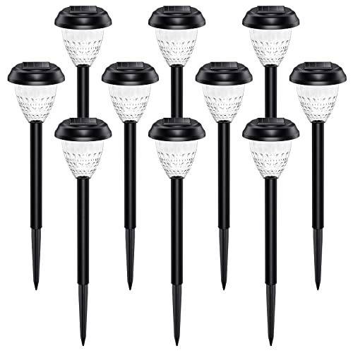 URAGO Super Bright Solar Lights Outdoor Waterproof-10 Pack, Dusk to Dawn Up to 12 Hrs Solar Powered Outdoor Pathway Garden...