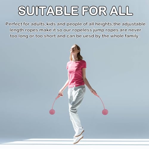 iRboWou Jump Rope Ropeless Skipping Rope for Fitness Training Exercise, Adjustable Weighted Cordless Jump Rope for Men Wom...
