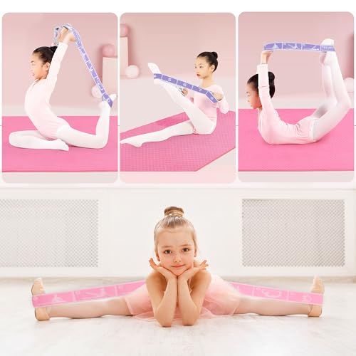 BTAMUD 2 Pcs Kids Stretch Bands Dance Stretching Straps for Children Gymnastics Equipment Dance Training Elastic Band for ...