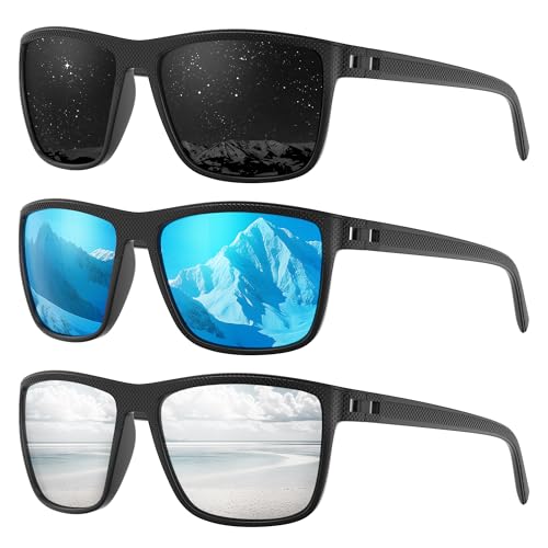 Fanshen Polarized Sports Sunglasses for Men, UV Protection Lightweight Sun Glasses for Driving Fishing Golf Cycling