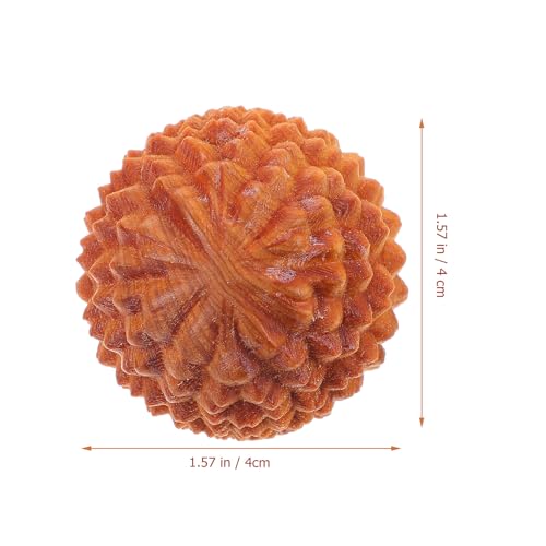 LALAFINA 2Pcs Wooden Baoding Balls Chinese Hand Exercise Massage Balls Health Cypress Meditation Tools for Hand Exercise