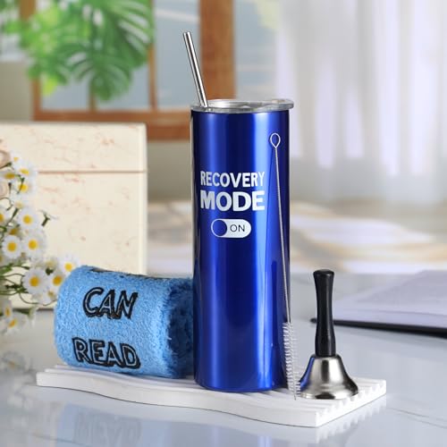Teenyyou 3 PCS Funny Get Well Soon Gifts 20oz Hospital Mug fuzzy Funny Recovery Socks Silver Steel Tea Hand Bell