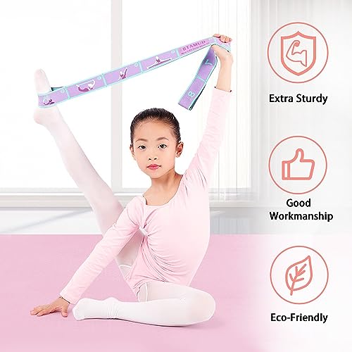 BTAMUD 2 PCS Stretch Strap for Kids Dance Elastic Band for Children Gymnastics Stretching Strap Kids Stretching Bands Mult...