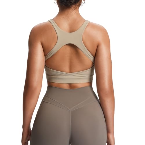 Aoxjox Women's Workout Sports Bras High Impact Fitness Training Gym Khloe Bra Yoga Crop Tank