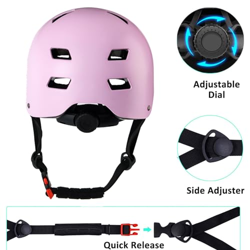 Bike Helmet 3 Sizes for Teenager Kids Youth Adults,Bavilk Skateboard Helmet Adjustable Multi-Sport Bicycle Cycling Scooter...