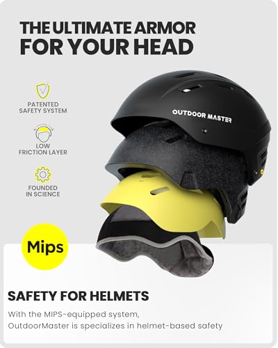 OutdoorMaster MIPS Ski Helmet - Kelvin II MIPS Snow Sport Helmet Snowboard Helmet for Men Women & Youth