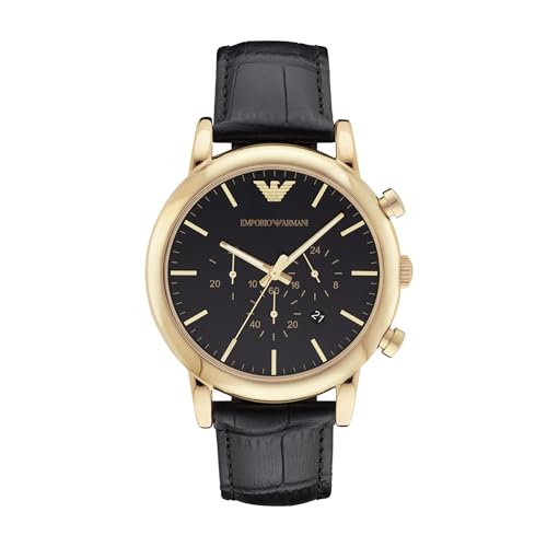 Emporio Armani Men's Three Hand, Automatic or Chronograph Watch with Stainless Steel or Leather Band