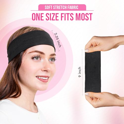 Styla Hair Headbands for Women Stretch Fashion Head Bands 10 Pack Non-Slip Head Wraps Great for Spa, Sports, Yoga, Pilate...