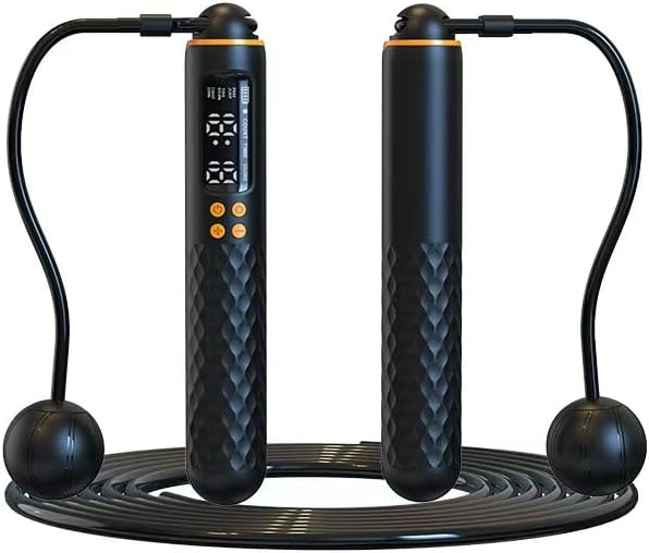 Jump Rope, Adjustable & Weighted Handles Jumping Rope with Calorie Counter, Ideal for Home Gym Fitness, Cardio Training - ...