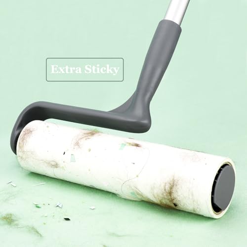 10 inch Lint Roller Refill Compatible with Large Mega 10 in Wide Lint Rollers, Pack of 4 Refills, 60 Sheets per Refill, To...