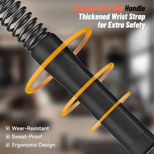 Weighted Ropeless Battle Ropes for Home Gym, 2PCS Portable Cordless Battle Ropes for HIIT Workouts, Cardio & Muscle Traini...