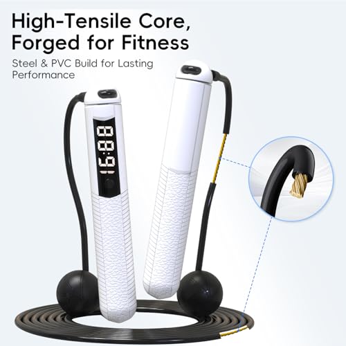 SaintCos Cordless Gravity Jump Rope, Smart Jump Rope with Counter for Gym, Fat Burning & Calorie Burn, APP Data Analysis, ...
