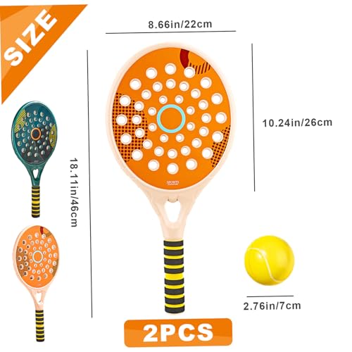 Paddle Rackets, Tennis Racket Set, Waterproof Beach Tennis Racket with Air Hole, 18.1x8.7 Paddle Rackets with Non Slip Han...