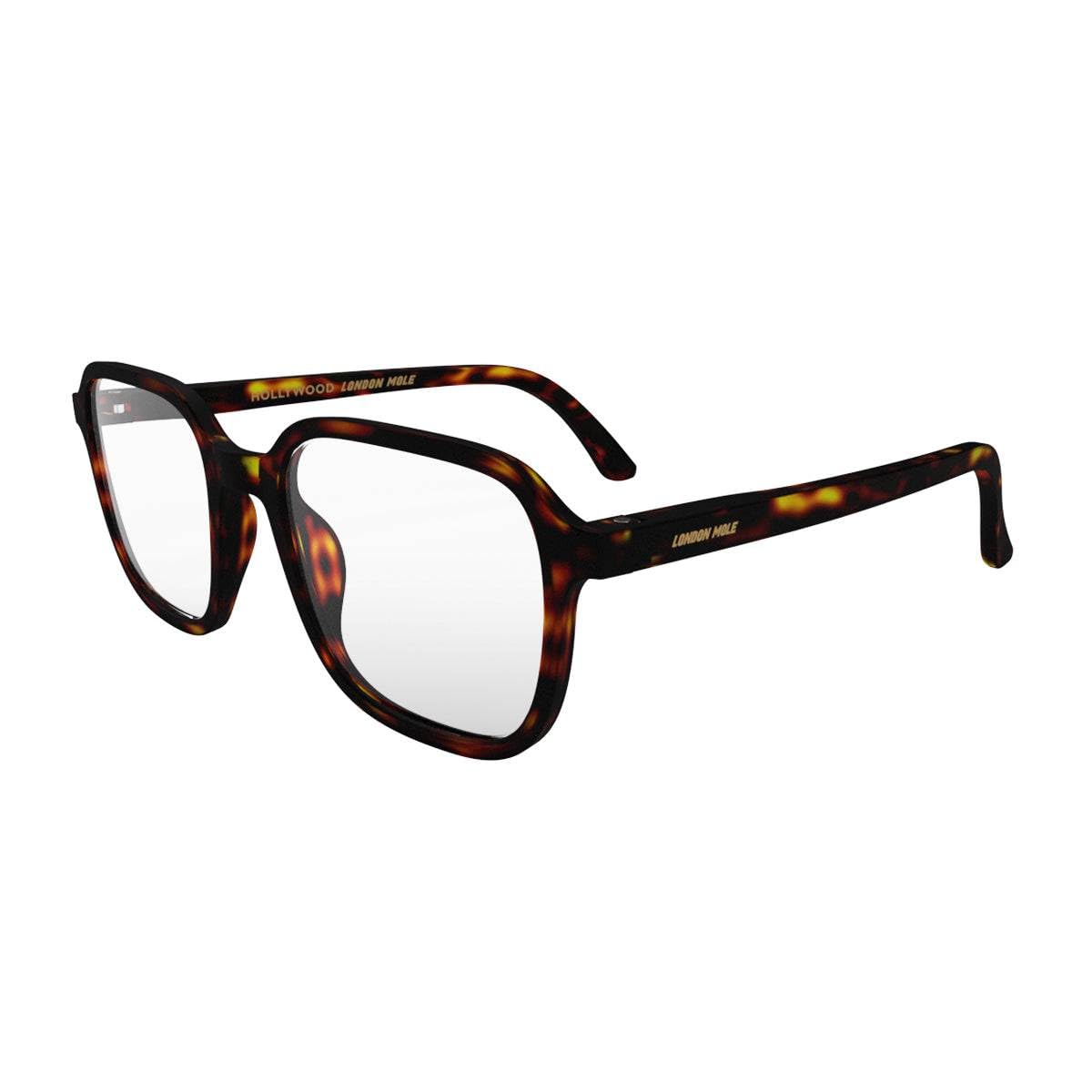 London Mole Hollywood Blue Light Blocking Glasses | Cool Square Shaped Blue Blockers | Anti Eyestrain For Screens | Mens Womens
