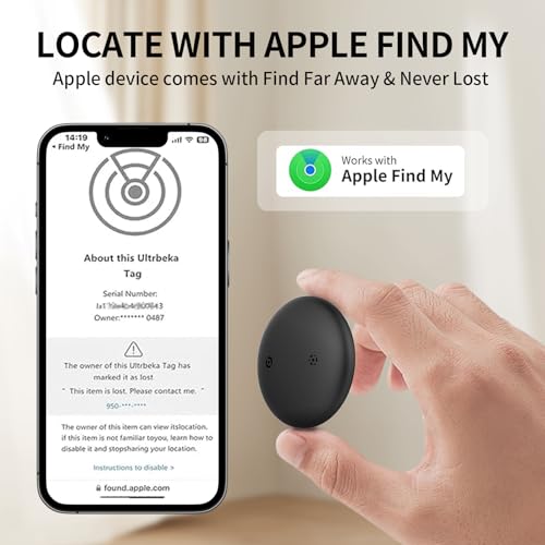 ITHUGE Apple Find My Tracker 4-Pack - Premium AirTag Alternative, Smart Bluetooth Item Finder for Keys, Wallets, Luggage |...