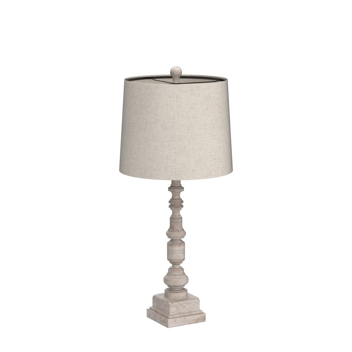 Oneach USB Table Lamps Set of 2, Vintage Farmhouse Resin, 27.75in, Antique Wood, Model AMZ-T336USB-WW