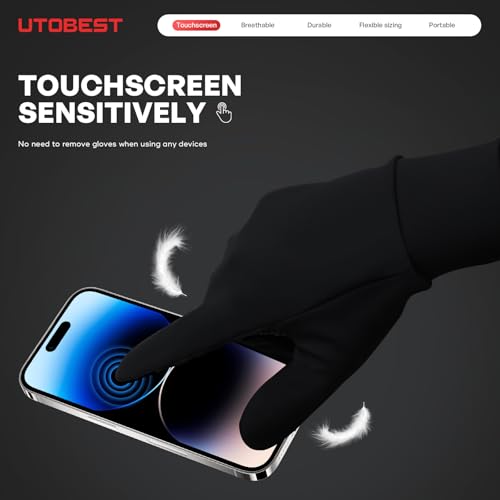 UTOBEST Winter Gloves for Women Men, Touchscreen Thermal Gloves Cold Weather Warm Windproof Non-Slip Insulated Gloves for ...