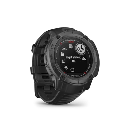 Garmin Instinct 2X Solar - Tactical Edition, Rugged GPS Smartwatch, Built-in Flashlight, Ballistics Calculator, Solar Char...